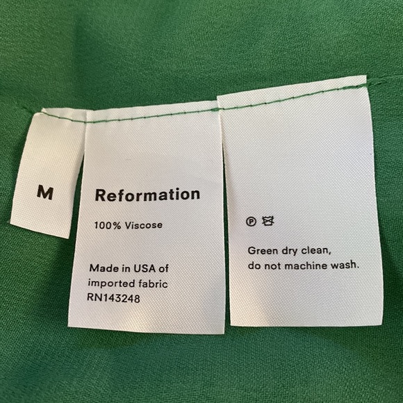 ❌SOLD❌NWOT Reformation Thora Floral Dress💚🤍💚 - Picture 11 of 11